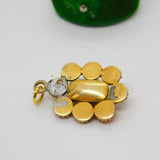 George III 15ct Gold Carved Red Coral Set Floral Pendant Antique c1820