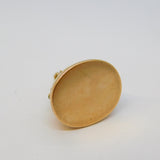 9ct Yellow Gold Floral Pattern Blank Fob Seal Vintage 1963 London