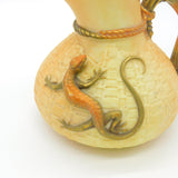 Large Royal Worcester Porcelain Lizard Water Jug Antique c1900 Serial 1714