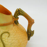 Large Royal Worcester Porcelain Lizard Water Jug Antique c1900 Serial 1714