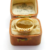 Edwardian 18ct Yellow Gold Five Stone Diamond Boat Ring 1902 Chester Antique