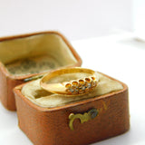 Edwardian 18ct Yellow Gold Five Stone Diamond Boat Ring 1902 Chester Antique