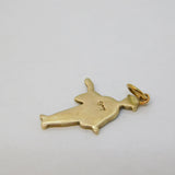 Edwardian 9ct Gold & Colourful Enamel Town Crier Charm Pendant Antique c1910