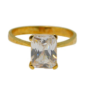 9ct Yellow Gold Emerald Cut 1ct Spinel Solitaire Ring Vintage 2003 London
