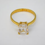 9ct Yellow Gold Emerald Cut 1ct Spinel Solitaire Ring Vintage 2003 London