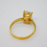 9ct Yellow Gold Emerald Cut 1ct Spinel Solitaire Ring Vintage 2003 London