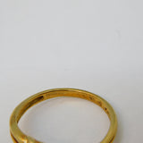 9ct Yellow Gold, Fire Opal & Moonstone Spray Ring Vintage 2005 Birmingham