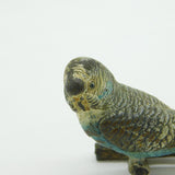 Victorian Cold Painted Vienna Bronze Blue Budgerigar Figure Antique c1860