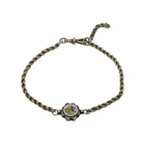 silver enamel edwardian bracelet antique