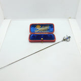 Edwardian Charles Horner Sword Form Sterling Silver & Enamel Hat Pin 1907 Antique Chester