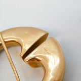 Victorian 9ct Gold & Connemara Marble Penannular Celtic Shamrock Brooch Antique