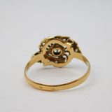 19th Century French 18ct Gold & Platinum Diamond Set Dress Ring Antique c1890
