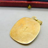 9ct Yellow Gold St Christopher Travel Saint Pendant Vintage 1989 London