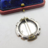 9ct Gold on Sterling Silver Horseshoe Sweetheart Brooch 1889 Birmingham