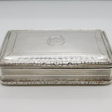 William IV Nathaniel Mills Sterling Silver Snuff Box Antique 1836 Birmingham