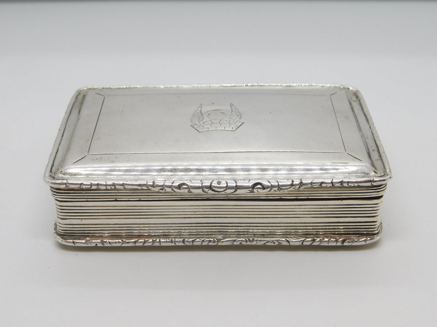 William IV Nathaniel Mills Sterling Silver Snuff Box Antique 1836 Birmingham