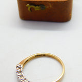 9ct Yellow Gold Seven Stone Diamond Half-Eternity Ring 1994 London Vintage