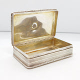 William IV Nathaniel Mills Sterling Silver Snuff Box Antique 1836 Birmingham