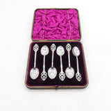 Boxed Swedish Sterling Silver Floral Teaspoons Vintage 1965 AIDA