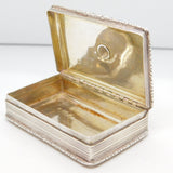 William IV Nathaniel Mills Sterling Silver Snuff Box Antique 1836 Birmingham