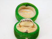 Victorian 18ct Yellow Gold & 0.2ct Diamond Three-Stone Ring Antique c1890
