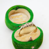Victorian 18ct Yellow Gold & 0.2ct Diamond Three-Stone Ring Antique c1890