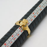 Irish 9ct Yellow Gold Claddagh Sweetheart Ring Vintage c1980 Dublin