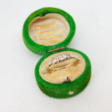 Victorian 18ct Yellow Gold & 0.2ct Diamond Three-Stone Ring Antique c1890