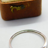 9ct White Gold & 0.1ct Diamond Solitaire Ring Vintage c1990 Size R 1/2 UK