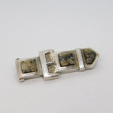 20th Century Scottish Sterling Silver & Red Marble Buckle Brooch Antique 1911 Birmingham