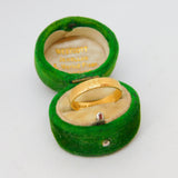 18ct Yellow Gold Lined Pattern Wedding Band Ring Vintage 1981 London