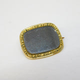 Victorian 9ct Yellow Gold Hair Set Mourning Brooch Antique c1850