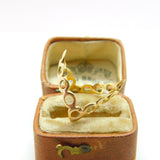 9ct Yellow Gold Bubble Pattern Wishbone Dress Ring Vintage c1980