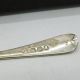 Boxed Georgian Sterling Silver Bright Cut Shell Bowl Dessert Spoons Antique 1806 London