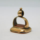 George III 9ct Gold & Agate Elephant over Crown Ducal Intaglio Fob Seal Antique