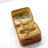 9ct Yellow Gold Bubble Pattern Wishbone Dress Ring Vintage c1980
