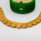 Victorian Aesthetic Rolled Gold 17th Century Style Cross Medal Necklace c1860