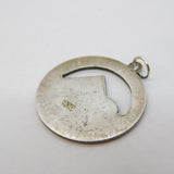 Egyptian .800 Silver & Enamel Pharaoh Souvenir Pendant Antique c1920 Art Deco