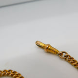 Victorian Rolled Gold Double Albert Watch Chain Antique c1890 Dog Clips & T-Bar
