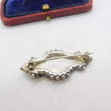9ct Gold on Sterling Silver 'Mother' Sweetheart Brooch 1903 Birmingham Antique