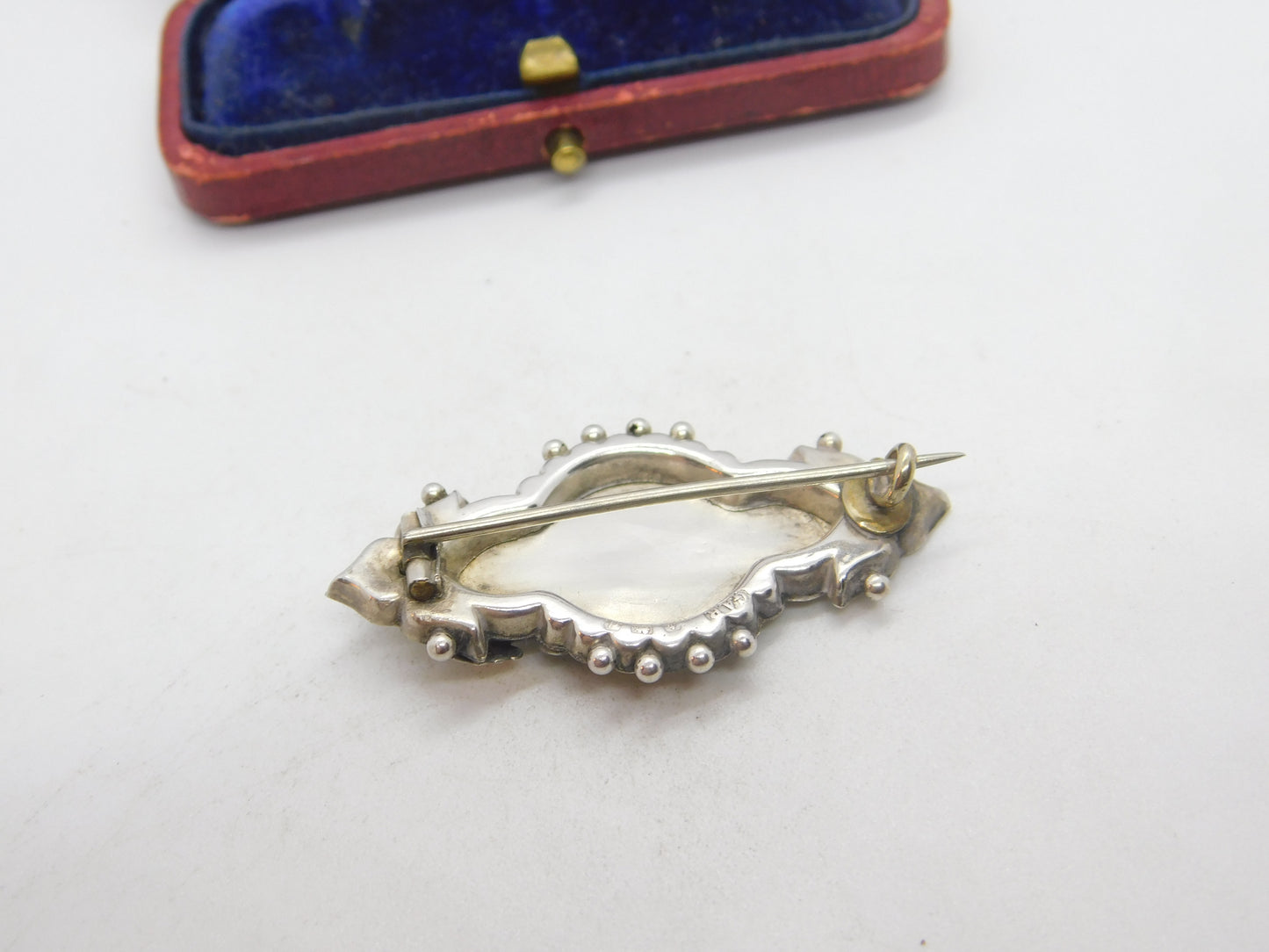 9ct Gold on Sterling Silver 'Mother' Sweetheart Brooch 1903 Birmingham Antique