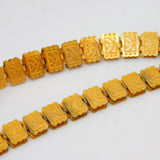 Victorian Aesthetic Rolled Gold 17th Century Style Cross Medal Necklace c1860