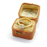 9ct Yellow Gold & 0.2ct Diamond Crossover Ring Vintage c1980 Birmingham