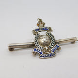 WWII Sterling Silver Gibraltar Royal Marines Sweetheart Brooch Antique c1940
