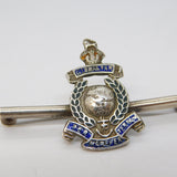 WWII Sterling Silver Gibraltar Royal Marines Sweetheart Brooch Antique c1940