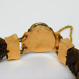 19th Century Dutch 14ct Rose Gold Hair Weave Mourning Bracelet Antique c1820