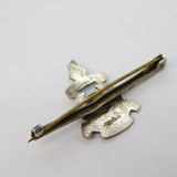 WWII Sterling Silver Gibraltar Royal Marines Sweetheart Brooch Antique c1940