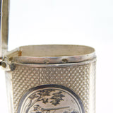 19th Century French Silver & Niello Enamel Shooting Interest Vesta Case Antique