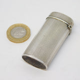 19th Century French Silver & Niello Enamel Shooting Interest Vesta Case Antique