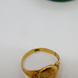 George IV 18ct Yellow Gold 'From My Mother' Mourning Signet Ring Antique c1830